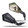 thumbnail image 1 of Motorcycle Side Mirrors Black - Dual Sport Rear View Mirror for M10 Handlebar Compatible With Honda Grom Shadow Ruckus Cafe Racer Kawasaki Suzuki crg Aprial Moped Scooter Dirt Bike, 1 of 6