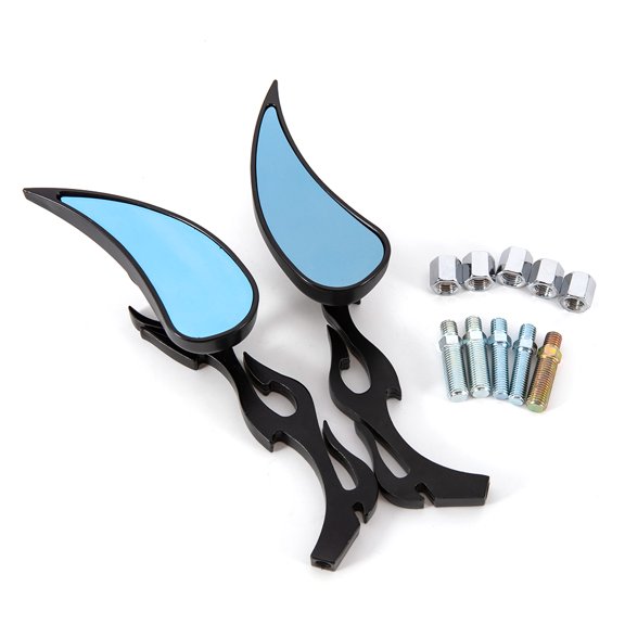 Motorcycle Rear View Side Mirrors Universal 8mm 10mm For Street Bike Scooter Chopper Cruiser Sportster Dyna Softail Dirt Bike Dyna Street Bob FXDB Fat Bob FXDF Super Glide FXD Side Mirror