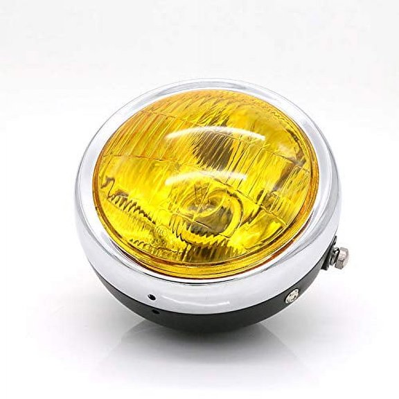 Motorcycle Side Mount Retro Vintage Headlight Lamp Bobber Cruisers Choppers Scooter For GN Cafe Racer