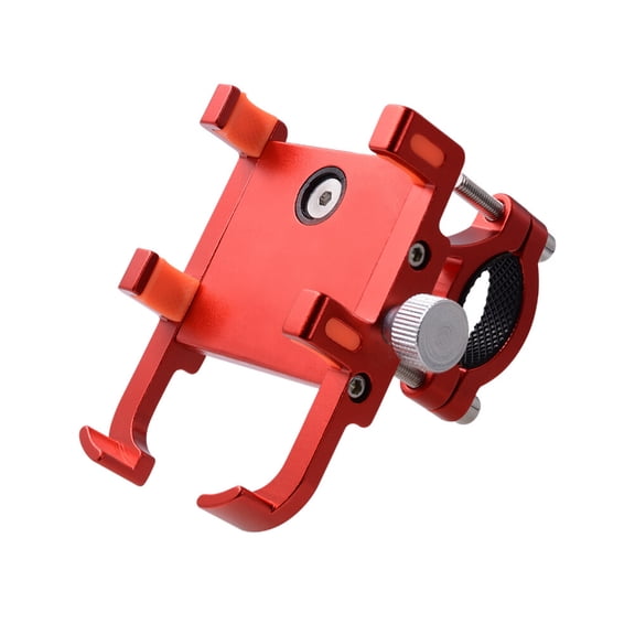 Red Motorcycle Phone Holder Aluminum Alloy Six- Bike Mount Navigation Bracket Secure Fixing Frame