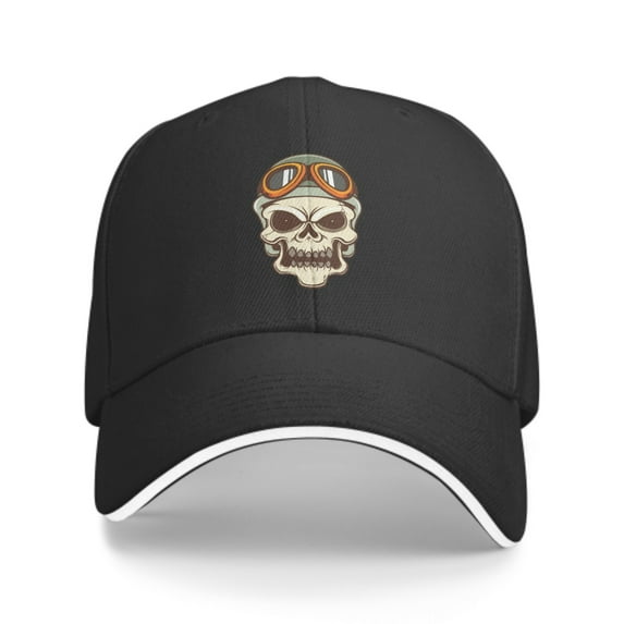 Motorcycle Skull Baseball Caps for Men Women Fashion Summer Casquette Adjustable Casual Trucker Hats for Outdoor Activities