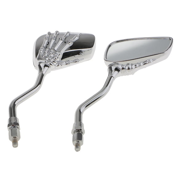 Motorcycle Skull Hand Rear View Side Mirrors For  Suzuki 8/10mm