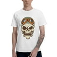 thumbnail image 1 of Motorcycle Skull T-Shirt for Men Cotton 100% Summer Tops Women Fashion Casual Short Sleeves Round Collar Short-Sleeve Couple Top Tees, 1 of 7