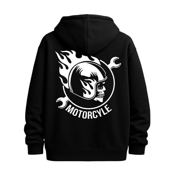 Motorcycle Skull sweatshirt fire skeleton men's graphic hoodies black Regular Fit, Everyday Comfort, Comfortable Casualwear, Urban Style, funny 3d fire