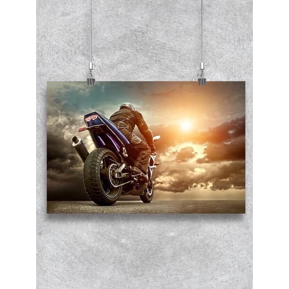 Motorcycle: Sky With Clouds Poster -Image by Shutterstock