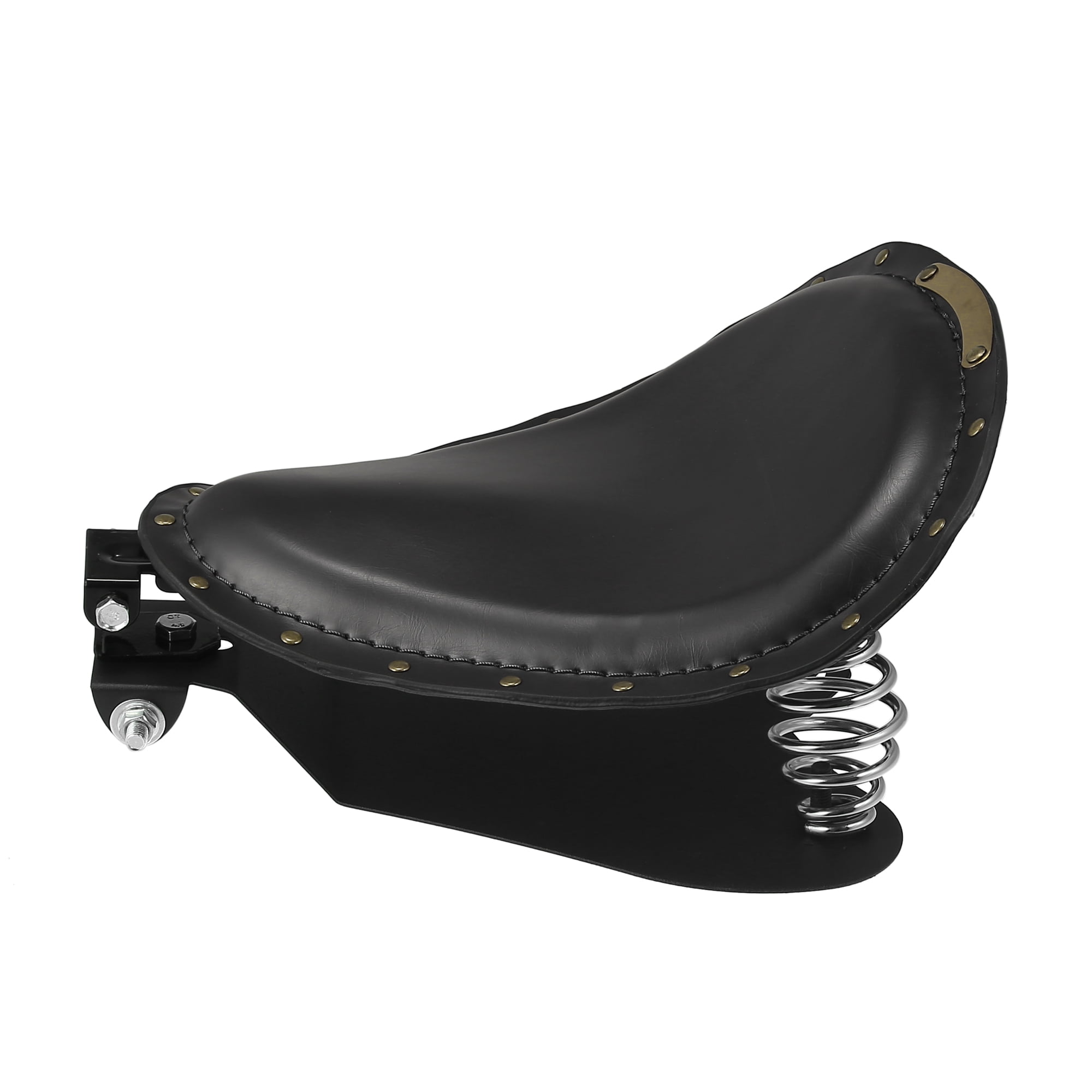 Vintage Motorcycle Solo Seat - Slim Leather Driver Cushion For Harley Sportster Bobber Chopper Custom Cafe Racer
