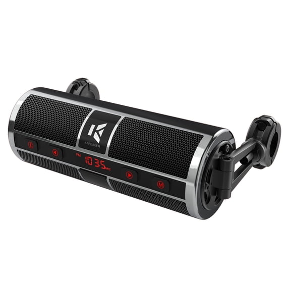 Motorcycle Speakers Bluetooth Waterproof Radio Audio System Built-in Amplifier, Great for ATV, Scooter Bike,12 Volt Vehicle,3 Inch Metal Mp3 Player