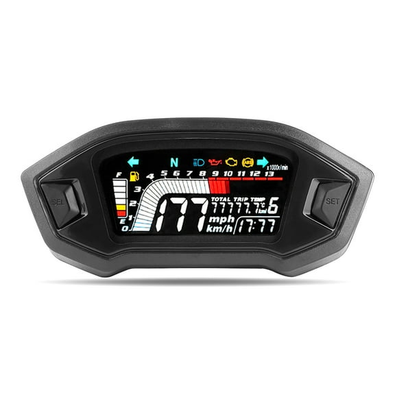 Motorcycle Speedometer Gauges Motorcycle Meter Speedometer Digital OdoMeter Electric Motor Bike Tachometer Temp Display