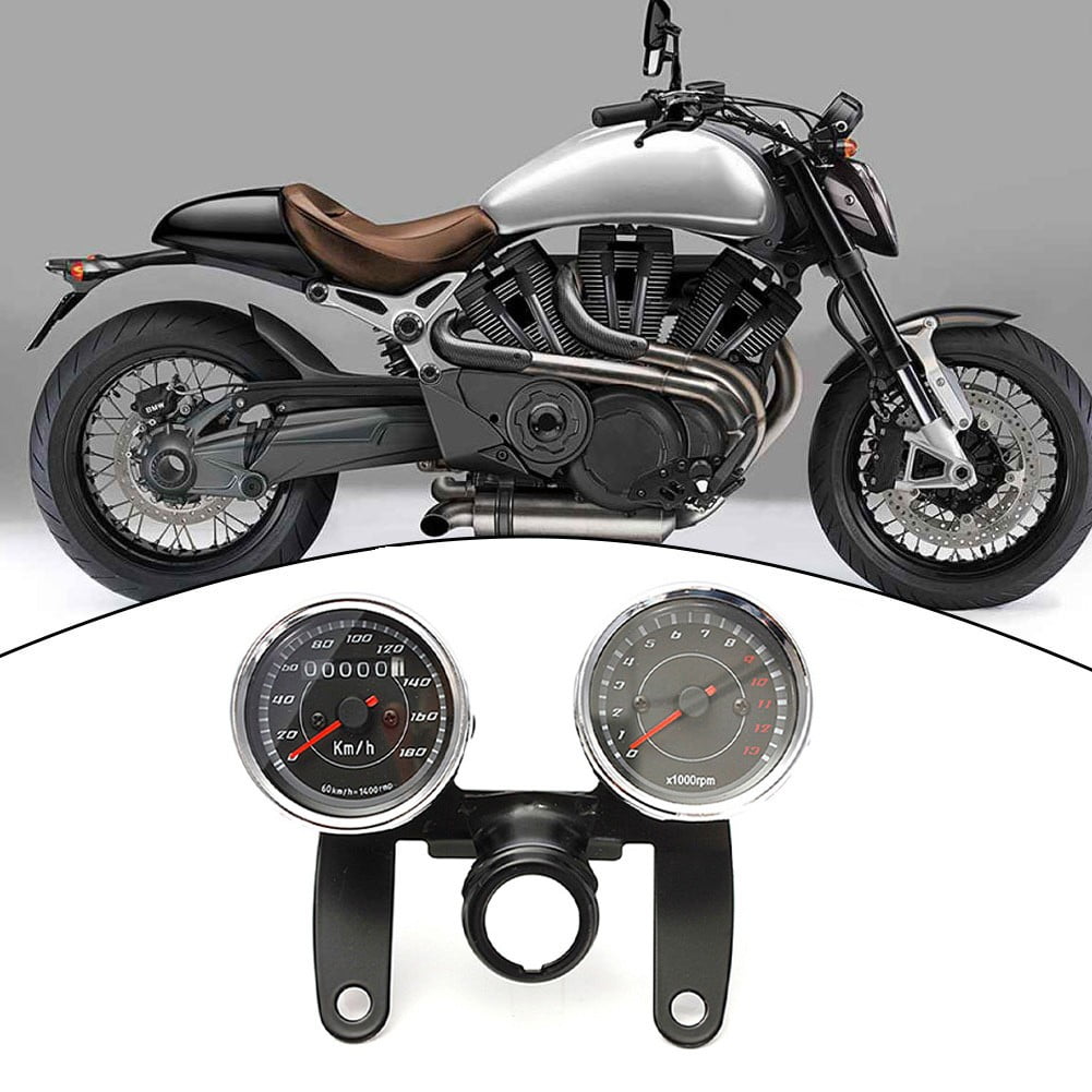Motorcycle Speedometer Odometer Gauge 0~180km/h 13000 RPM Backlight Tachometer
