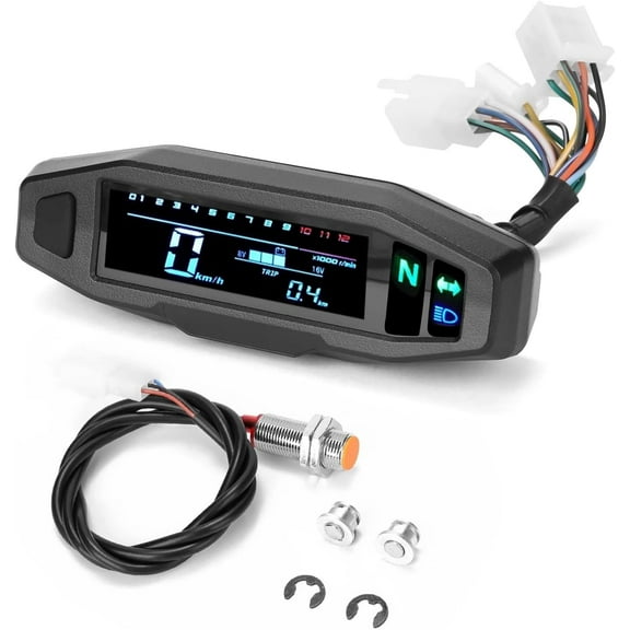 Motorcycle Speedometer Universal Digital Motorcycle Meter Speedometer Digital Odo-Meter Electric Motor Bike Tachometer
