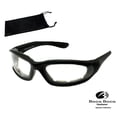 thumbnail image 1 of Motorcycle Sports Biker Riding Glasses Padded Wind Resistant Sunglasses Clear, 1 of 4