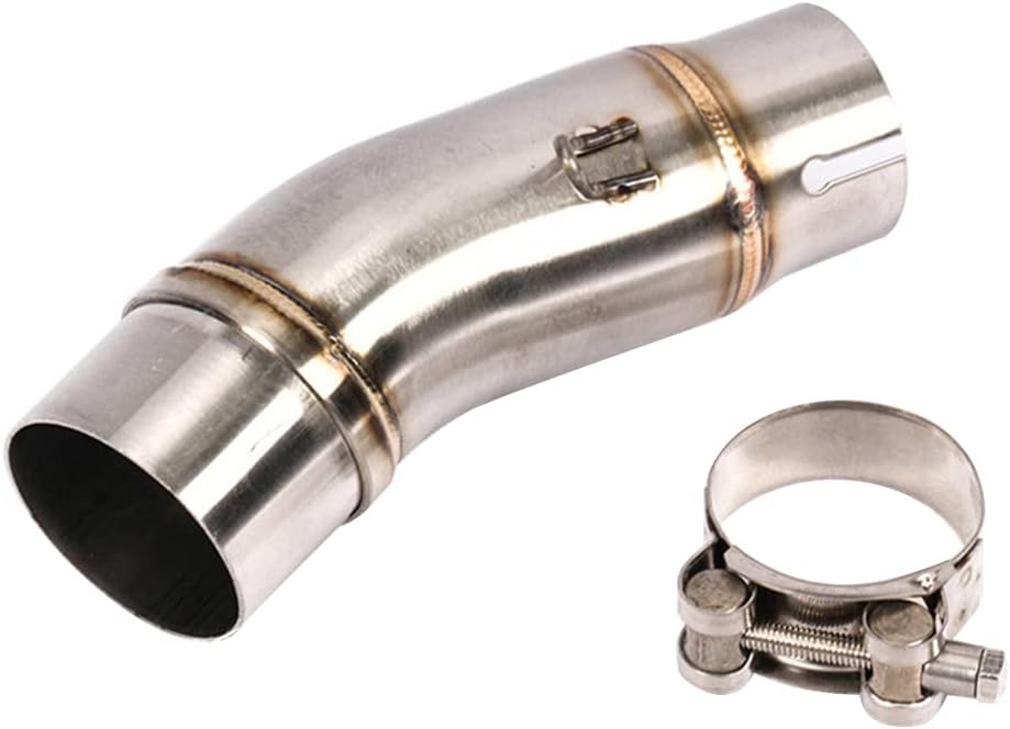 Motorcycle Stainless Steel Exhaust Middle Tube Mid Link Pipe, Sovob Motorcycle Stainless Steel Exhaust Motorcycle Exhaust Pipe Compatible Withk*A*W*A*S*I*K*A N*I*N*J*A*4 * 0 * 0