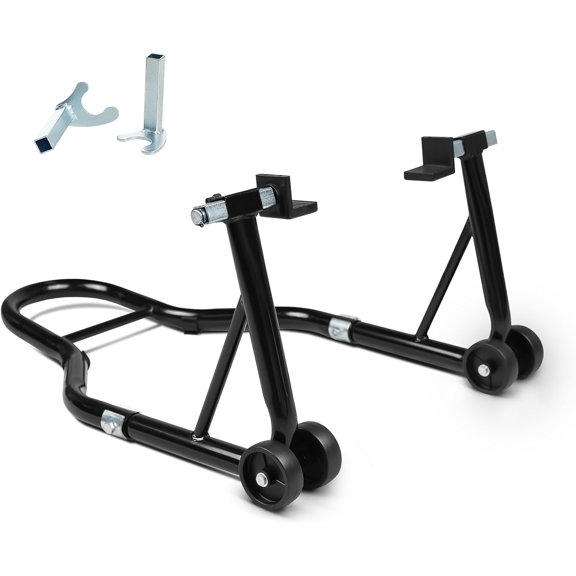 Motorcycle Stand 850LB Sport Bike Rear Wheel Lift Swingarm Paddock Stands Black, U+L