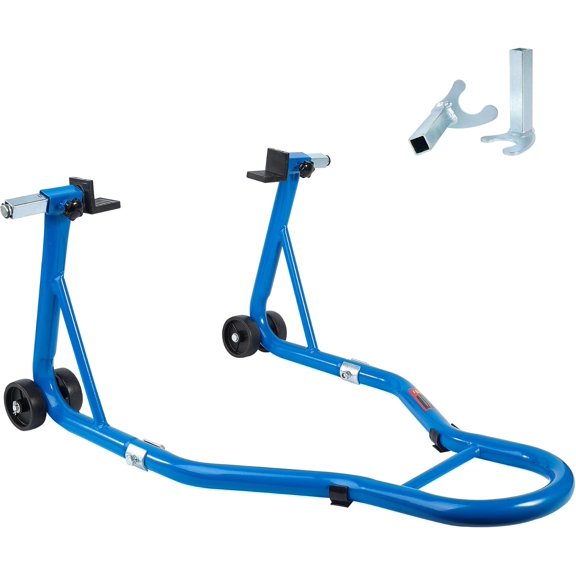 Motorcycle Stand 850LB Sport Bike Rear Wheel Lift Swingarm Paddock Stands Blue, U+L