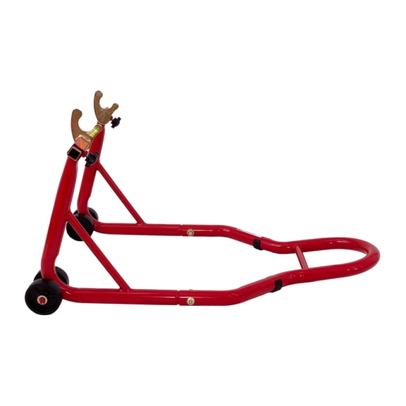 Motorcycle Stand 850LBS Red, Heavy Duty Rear Paddock Lift, 6.7-11.8" U+L Adjustable Swingarm Spool, Fits Yamaha Honda Kawasaki Red,