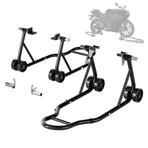Motorcycle Stand Lift,850 lbs Capacity Motorcycle Stands Front and Rear Combo,Universal Wheel Lift Stand with U+L Adjustable Swingarm Spool for Most Honda,Yamaha,Ducati,Kawasaki,Suzuki,BMW