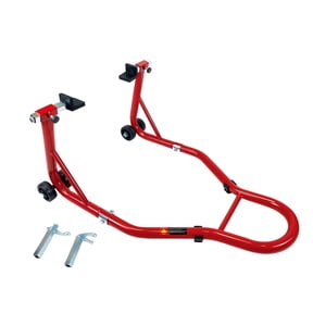 Motorcycle Stands, 850 lbs Capacity Rear Wheels Lift with U+L Adjustable Swingarm Spool, Heavy Duty Swingarm Paddock Stands Red