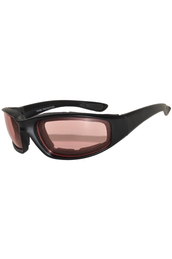 Motorcycle Sunglasses - Black Frame / Amber Lens