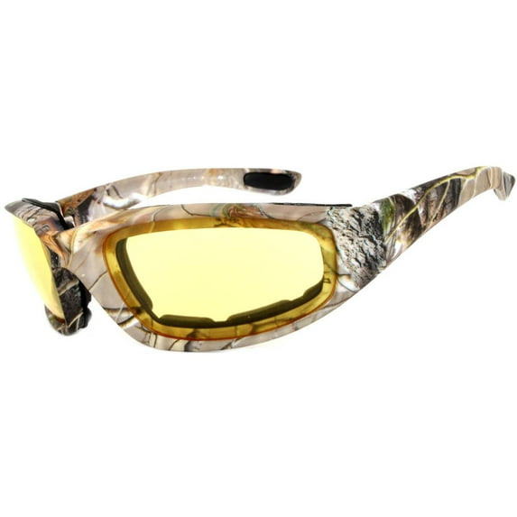 Motorcycle Sunglasses - Camo 2 Frame / Yellow Lens