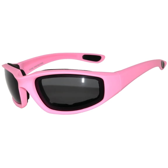 Motorcycle Sunglasses - Pink Frame / Smoke Lens