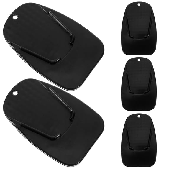 Motorcycle Kickstand Support Plate with Hockey Pucks, Motocross Cushion Foot Peg Bracket for Stability and