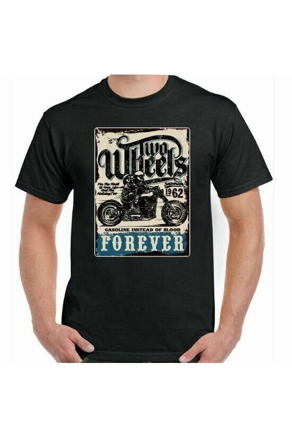 Motorcycle T-Shirt Biker Motorbike Two Wheels Forever Bike Superbike, Vintage Birthday Gift