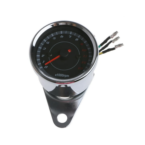 Motorcycle Tachometer Meter Backlight Gauge Motorcycle Tachometer Meter 12V Auto Tacho Meter Pointer 0-13000 RPM
