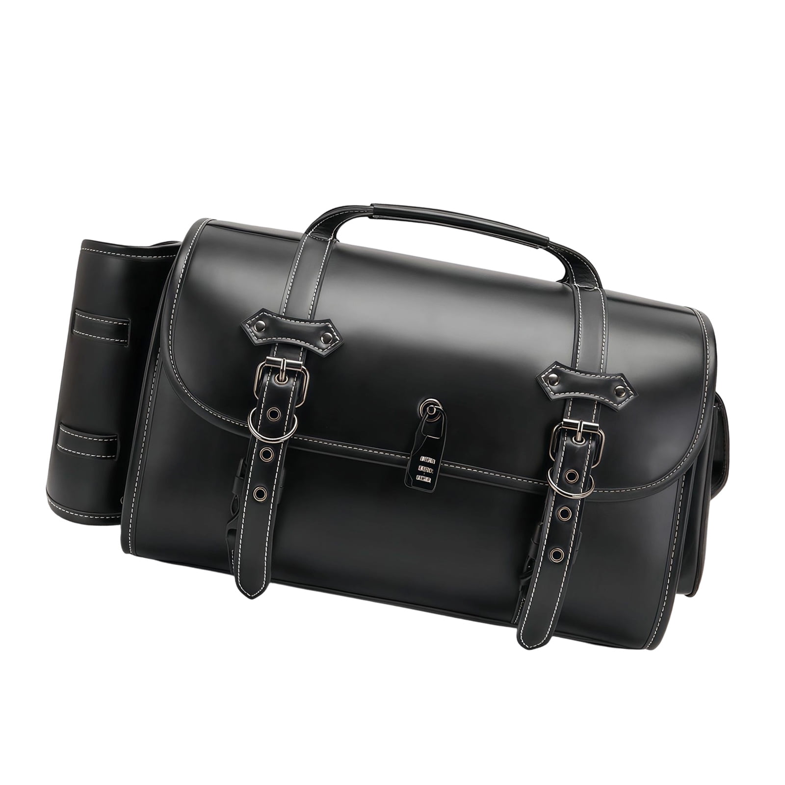 Motorcycle Tail Bag,Motorcycle Rear Seat Bag Waterproof PU Leather Motorbike Helmets Bag Luggage Storage Backpack