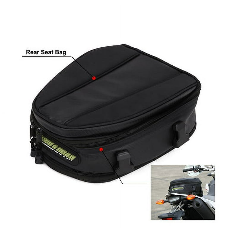 Motorcycle Tail Bag Waterproof Rear Seat Bag Luggage Bag Saddle Bags  Multifunctional PU Leather Motorcycle Bag Sports Bike 15 Liters 