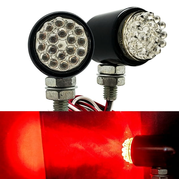Motorcycle Tail Brake Light OZ-USA Turn Signal Dual Intensity Red LED Black Custom Cruiser ATV Golf Cart