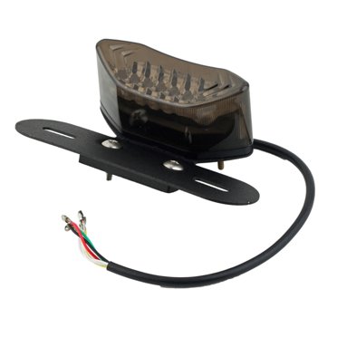 Universal Motorcycle LED Taillight - Black Housing, E-Certified (ECE), KZB Style Line