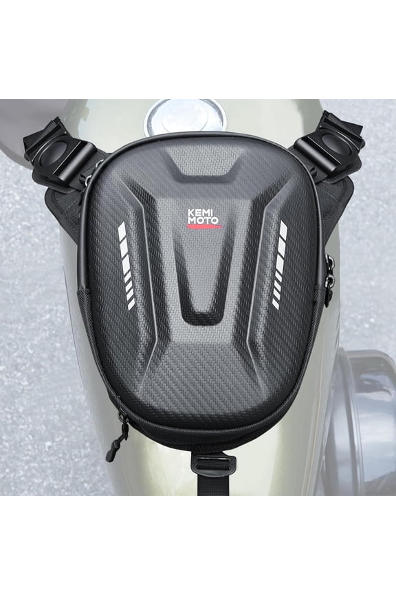 Motorcycle Tank Bag EVA Hard Shell Thigh Bag Drop Leg Bag Magnetic Waist Bag for Men Women Cycling Hiking Running 12L Black