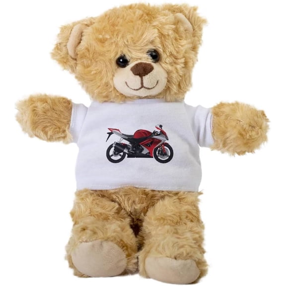 Motorcycle Teddy Bear, Gift Stuffed Animal, Motorcycle Plush Teddy Bear with Tee, Welcoming Baby Gift, Gift for Her, Newborn,Birthday Idea
