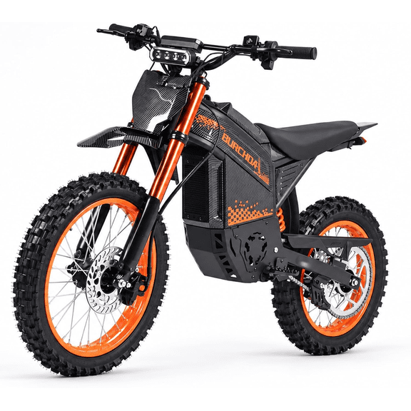 Motorcycle for Teens&Adults 3000W 60V 25Ah 50MPH 230Nm Torque 50 Miles Off-Road Mid-Drive Motor Cycling with Full Suspension&Dual Hydraulic Brakes UL2849 E-Motorized Dirt Bike