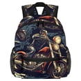thumbnail image 1 of Motorcycle Theme Adjustable Shoulder Strap Backpack - Large Capacity, Printed Design, Lightweight - Business Backpack Men, Mini Backpack Toy, Mini Backpack, 1 of 6