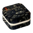 thumbnail image 1 of Motorcycle Theme Travel Portable Jewelry Box - Square Organizer Box with Bracelet Holder, Earring Organizer – Store Rings, Earrings, Necklaces, Bracelets, and More! Suitable for Girls and Women, 1 of 6