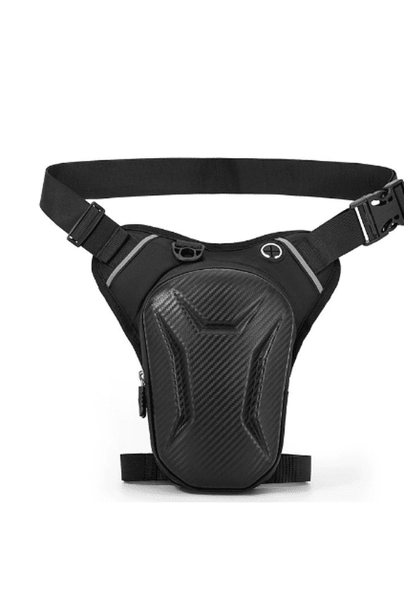 Motorcycle Thigh Bag, Waterproof Drop Leg Bag for Men with EVA Hard Shell & Multi-Pocket Design, Reflective Lightweight Waist Pack for Riding, Hiking, and Outdoor Sports