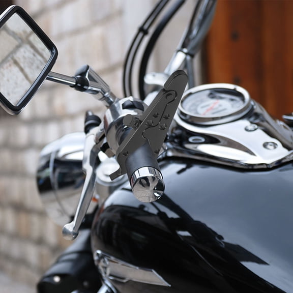 Motorcycle Throttle Clamp Cruise Control Lock Aluminum Alloy Durable Black