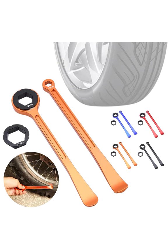 Motorcycle Tire Changing Lever Tool Kit with Rim Protector - For Dirt Bike, Pit Bike, MX Motocross & Universal Fitment