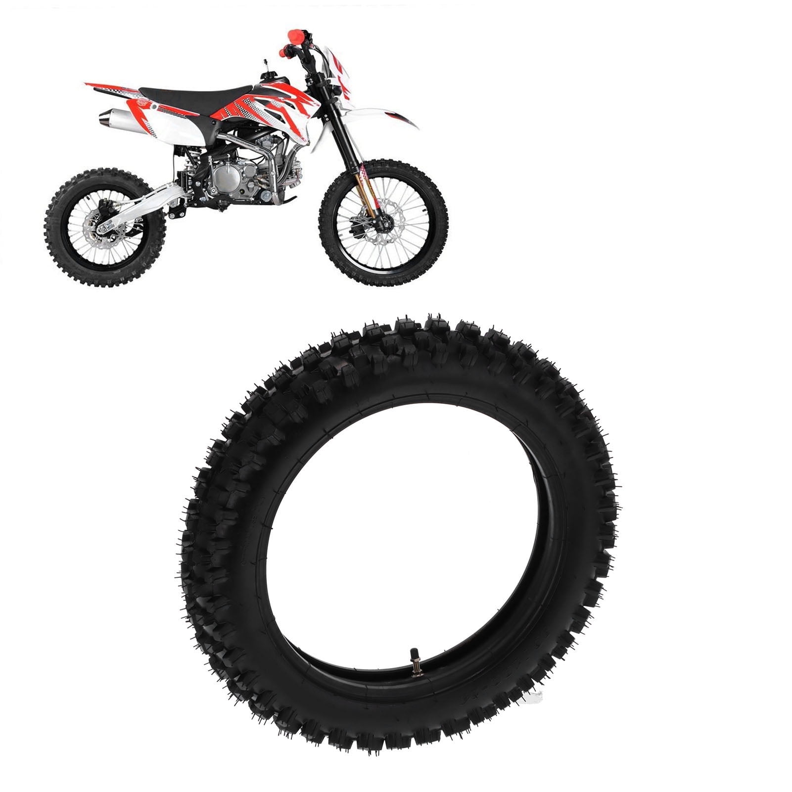 Motorcycle Tire, Dirt Bike Wheel Tire Replacement Antiwear Tire Tube