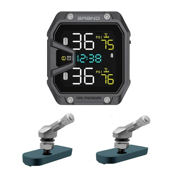 Motorcycle Tire Pressure Monitor,Wireless Tire Pressure Digital Display Hot J7