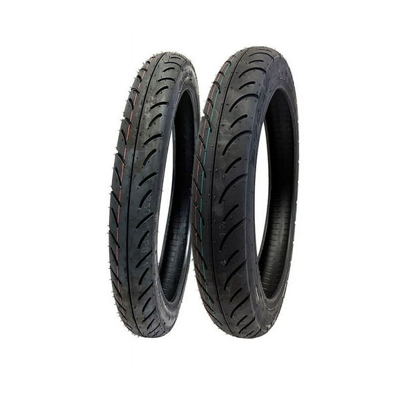 Motorcycle Tire Set Front 2.50-16 and Rear 2.75-16 (P83)
