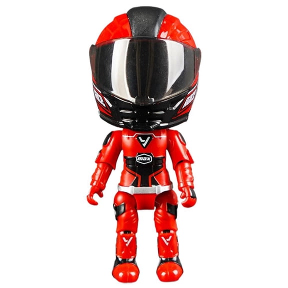 Motorcycle Transforming Figure, 12cm Alloy & ABS Collectible Toy with Flexible Joints Foldable Rider Helmet Desktop Display Gift for Enthusiasts