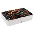 thumbnail image 1 of Motorcycle Travel Organizer Decorative Box Earring Holder PU Leather with Removable Compartment Portable Display Case, 1 of 6