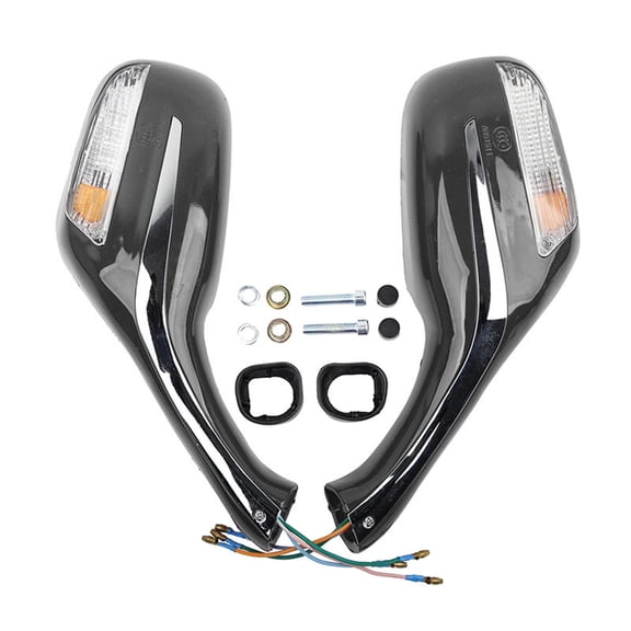 Motorcycle Turn Signal Light with Rear View Side Mirrors Night Safety Light