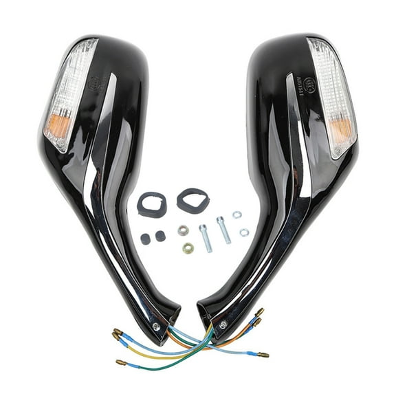 Motorcycle Turn Signal Light with Rear View Side Mirrors Night Safety Light