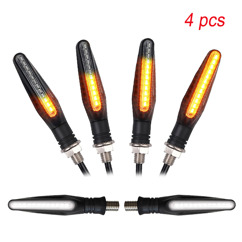 Motorcycle Turn Signals 12 LED Light Flowing Water Blinker Flashing
