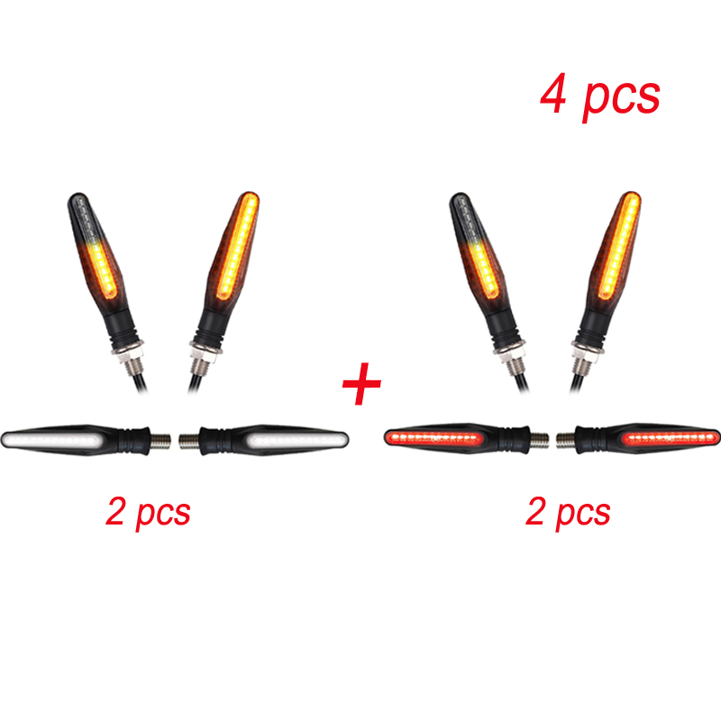 Motorcycle Turn Signals 12 LED Light Flowing Water Blinker Flashing