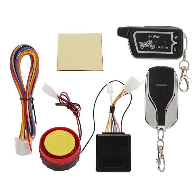 Motorcycle Two Way Alarm System Vibration Sound Alert LCD Remote