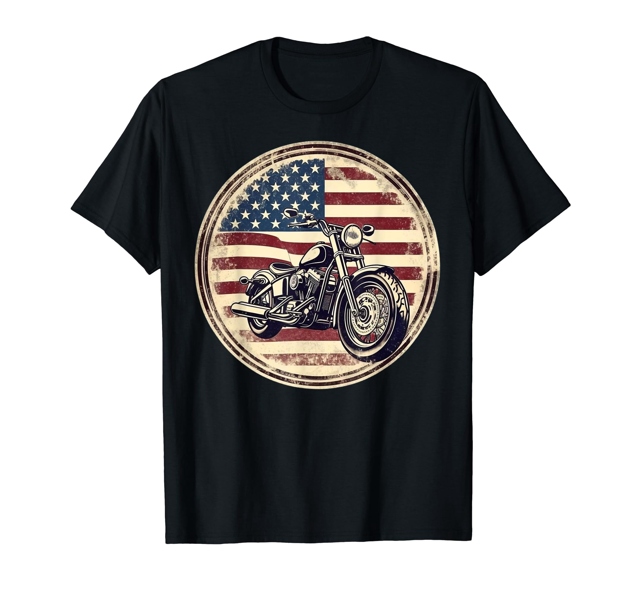 USA Vlag Shirt Heren - Stars and Stripes - US Army T-Shirt Mannen - Chopper Biker T-shirt, Zwart - Camo Style, 3XL